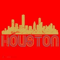 Retro Houston Skyline Texas Santa Hat thumb 1