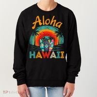 Retro Hawaiian Surfboard Aloha Hawaii Island Surfer Outfits Women's Sweatshirt thumb 0