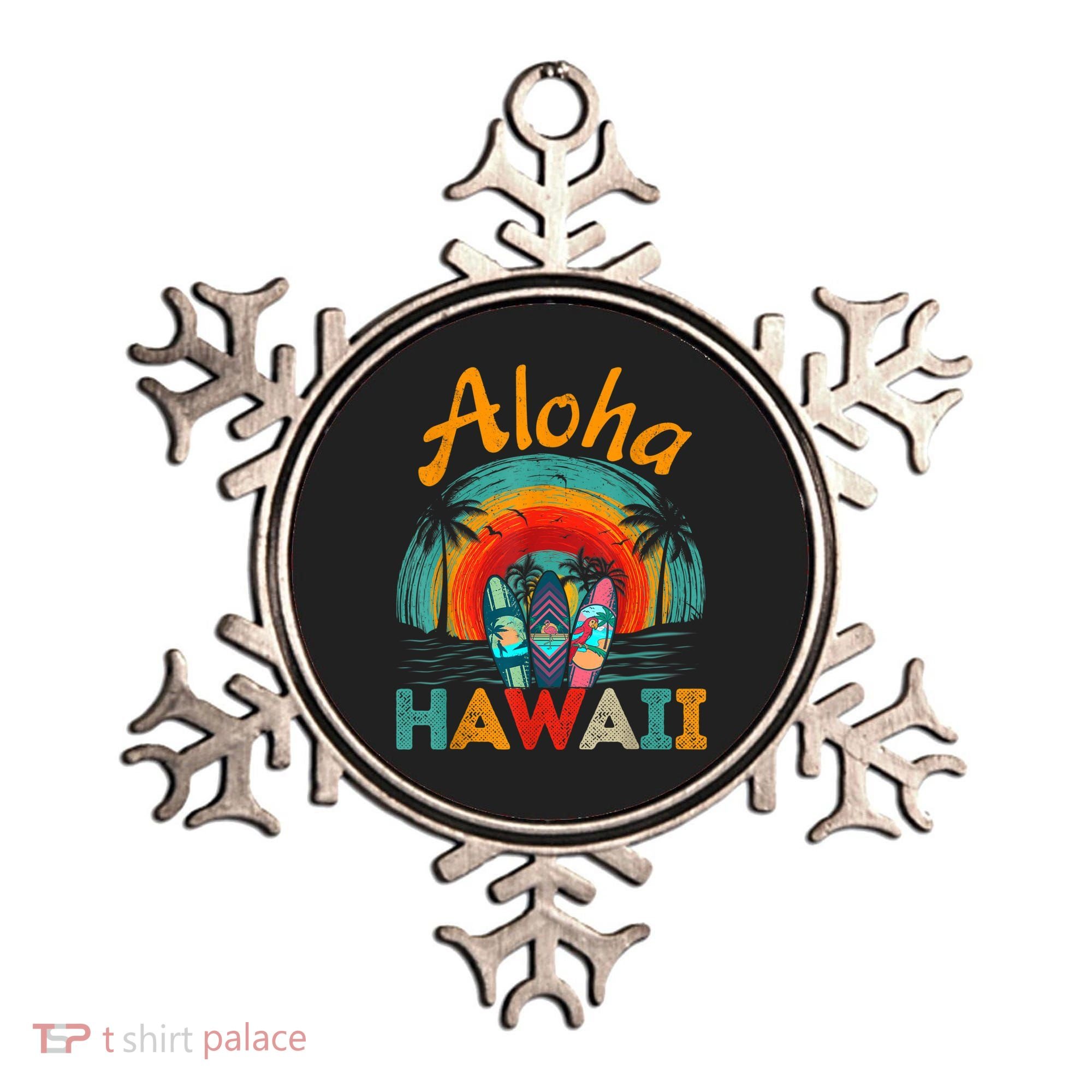 Retro Hawaiian Surfboard Aloha Hawaii Island Surfer Outfits Ornament