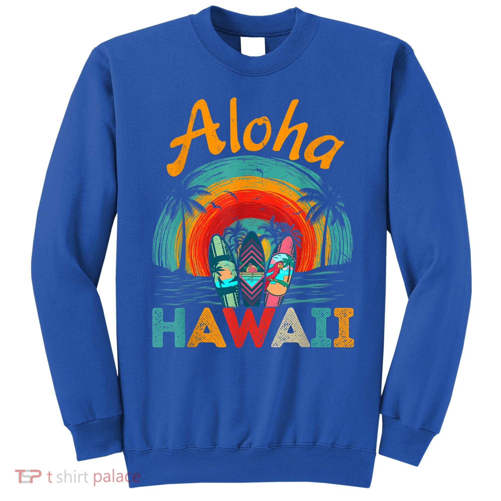 Retro Hawaiian Surfboard Aloha Hawaii Island Surfer Outfits Sweatshirt