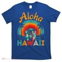 Retro Hawaiian Surfboard Aloha Hawaii Island Surfer Outfits T-Shirt thumb 0