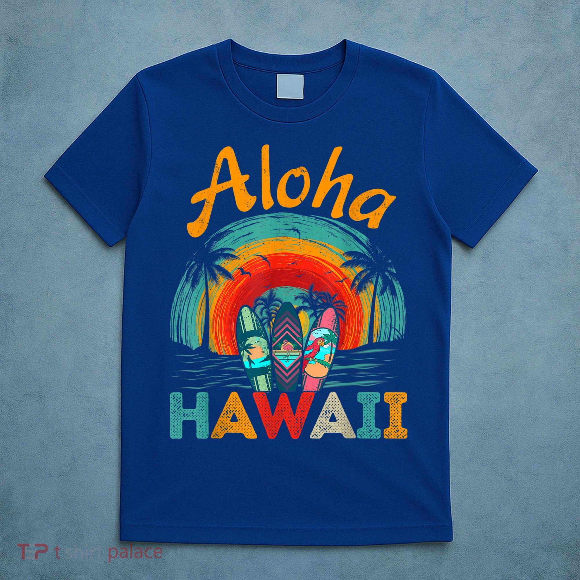 Retro Hawaiian Surfboard Aloha Hawaii Island Surfer Outfits T-Shirt