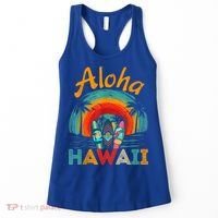 Retro Hawaiian Surfboard Aloha Hawaii Island Surfer Outfits Women's Tank Top thumb 0