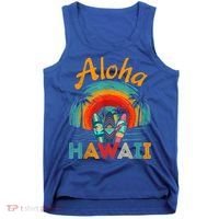 Retro Hawaiian Surfboard Aloha Hawaii Island Surfer Outfits Tank Top thumb 0