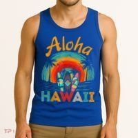 Retro Hawaiian Surfboard Aloha Hawaii Island Surfer Outfits Tank Top thumb 3