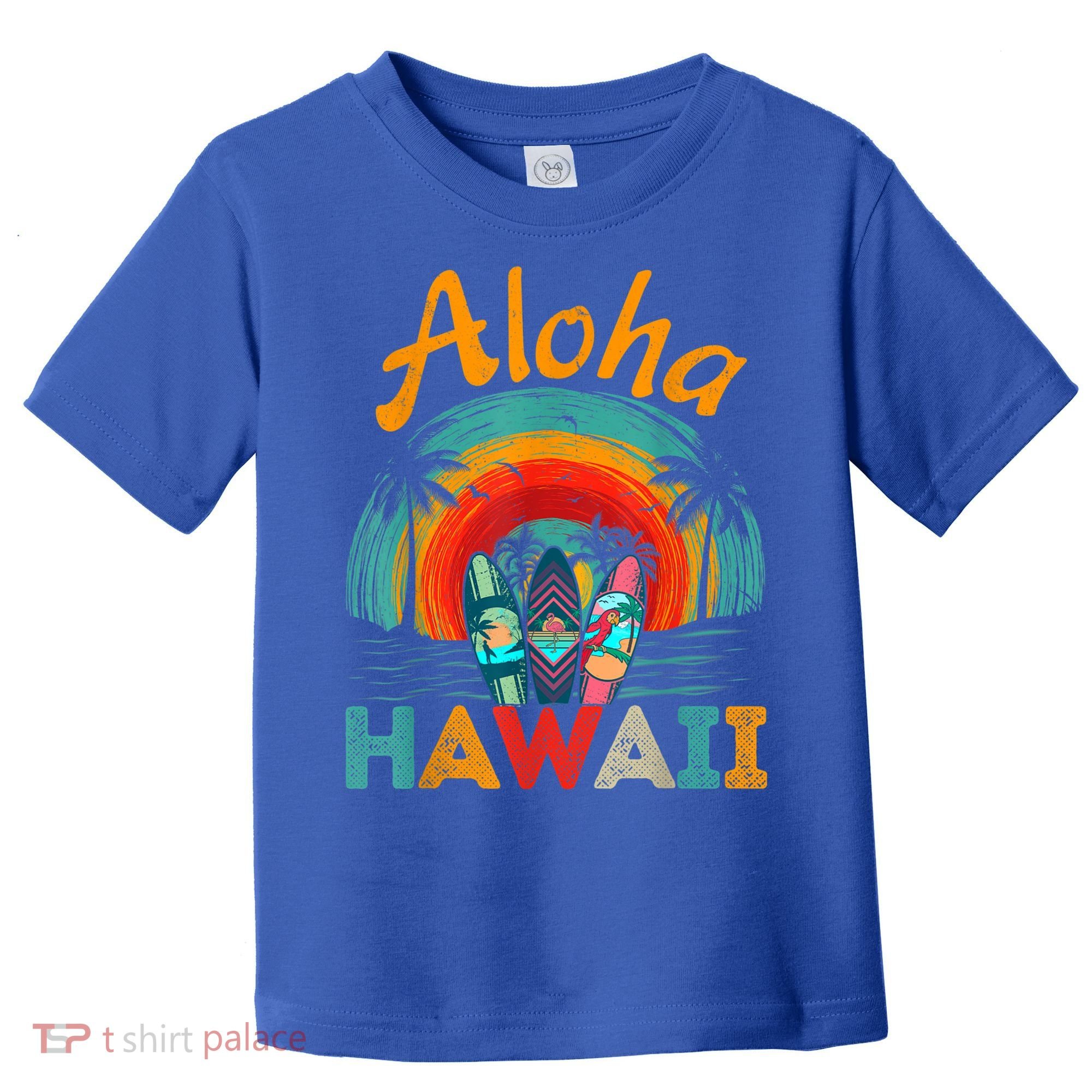 Retro Hawaiian Surfboard Aloha Hawaii Island Surfer Outfits Toddler T-Shirt
