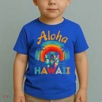 Retro Hawaiian Surfboard Aloha Hawaii Island Surfer Outfits Toddler T-Shirt thumb 2