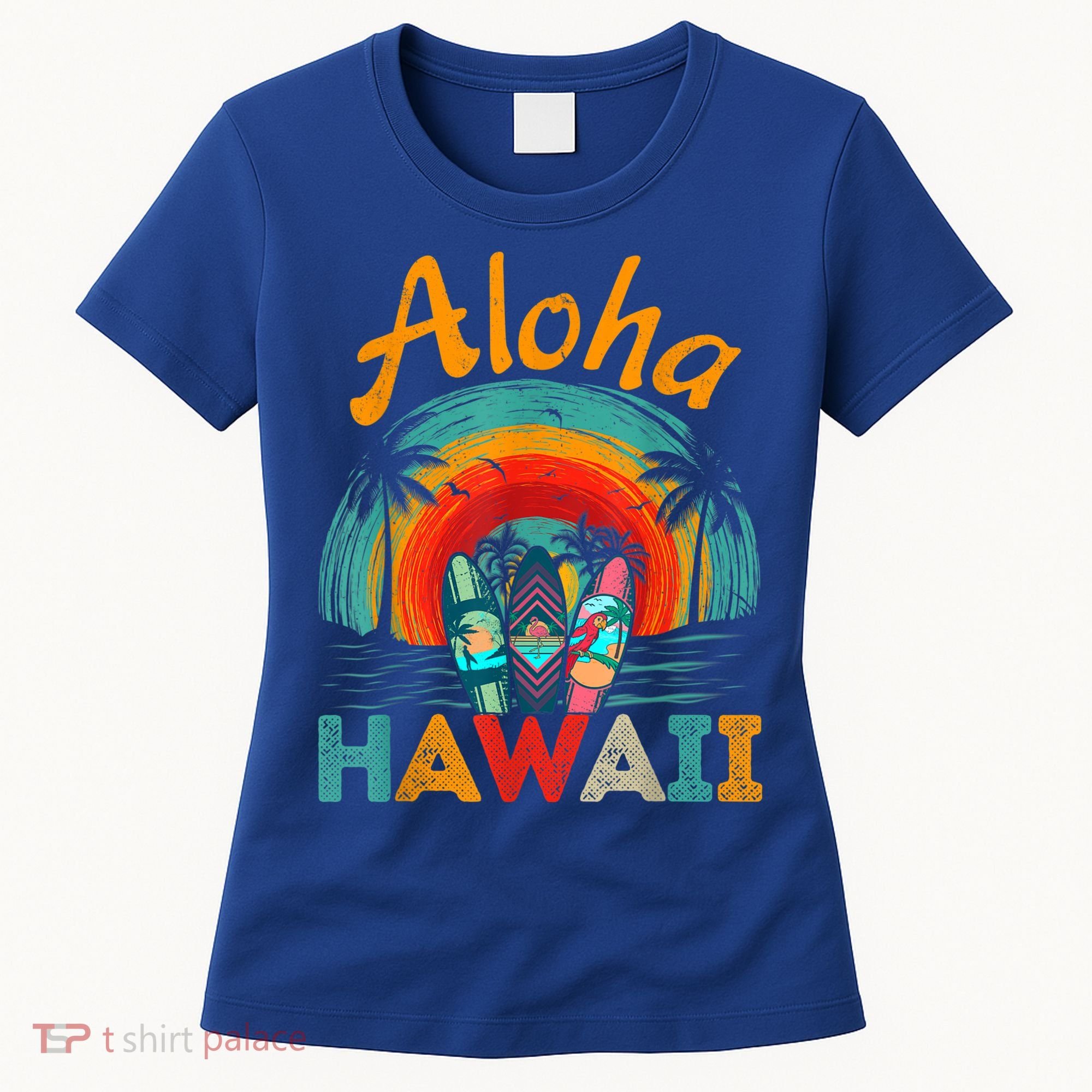 Retro Hawaiian Surfboard Aloha Hawaii Island Surfer Outfits Women's T-Shirt