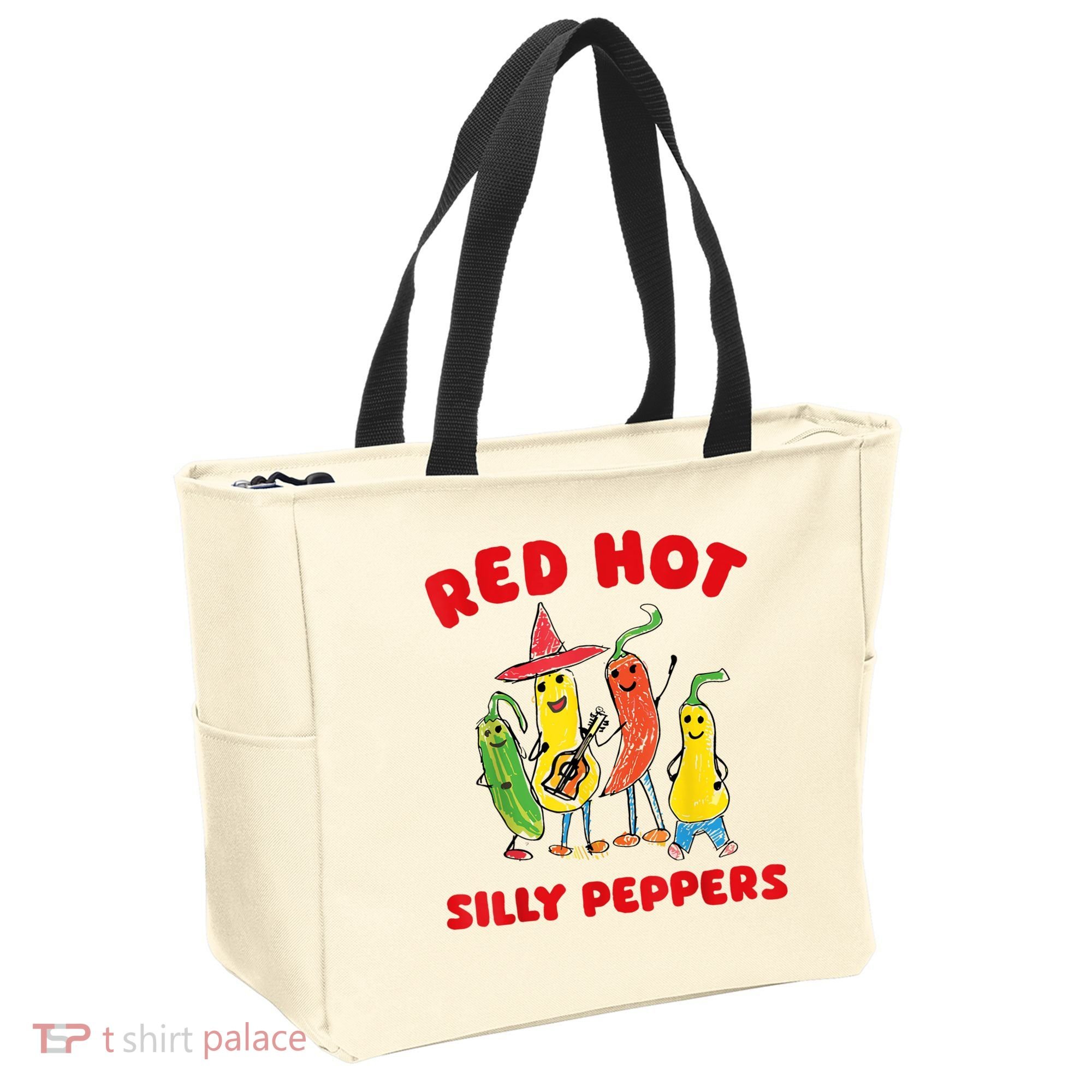 Red Hot Silly Peppers Tote Bag