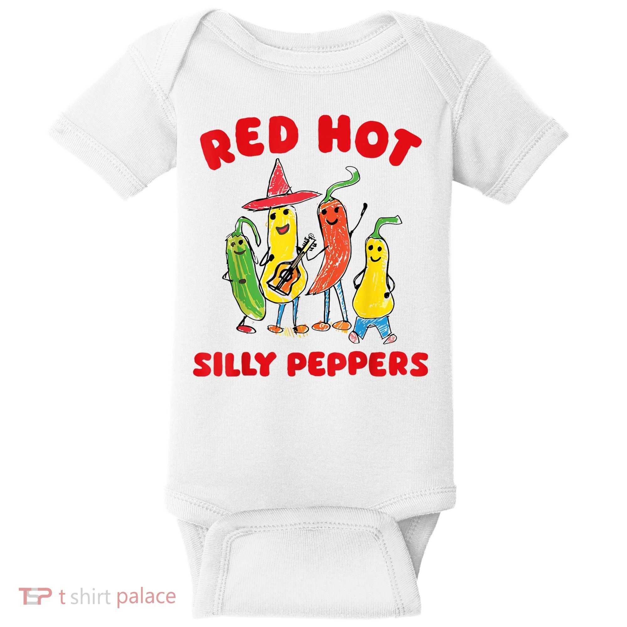 Red Hot Silly Peppers Baby Bodysuit
