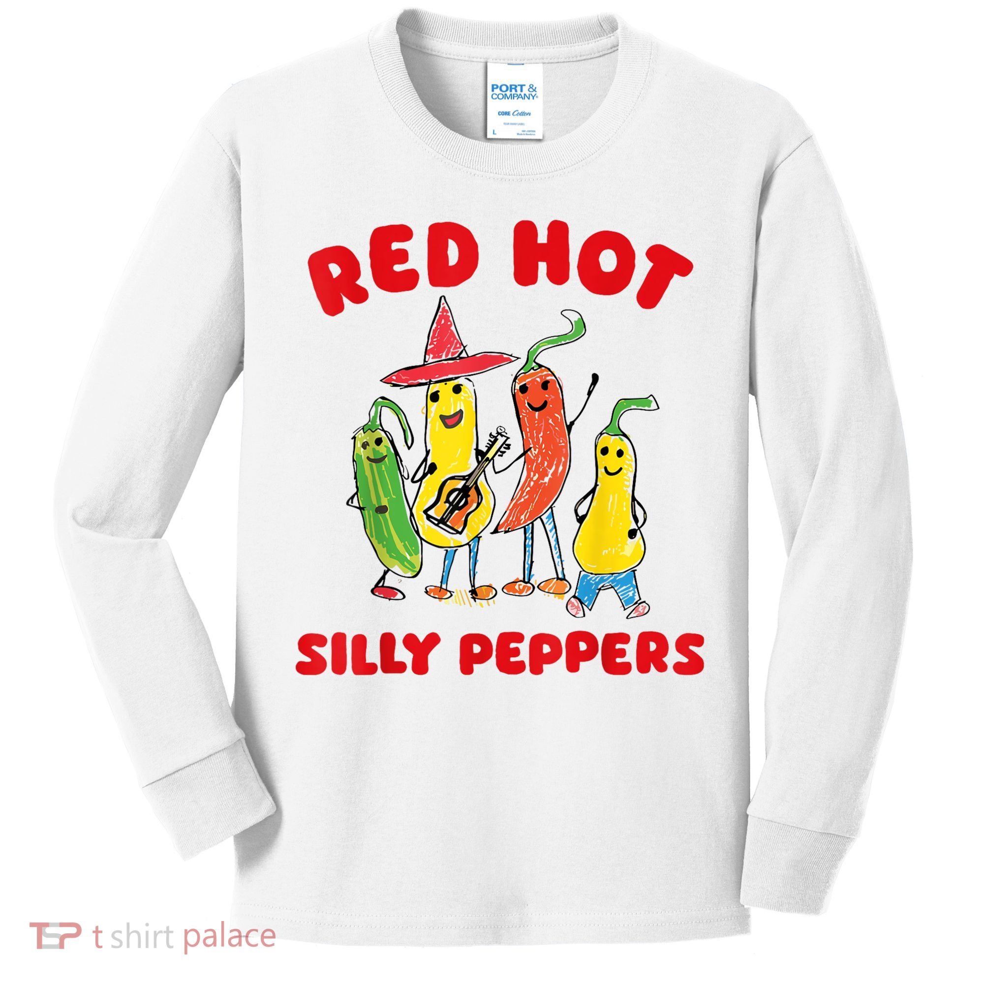 Red Hot Silly Peppers Kids Long Sleeve Shirt