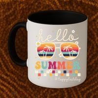 Retro Hello Summer Happy Last Day Of School Teacher Student Coffee Mug thumb 2