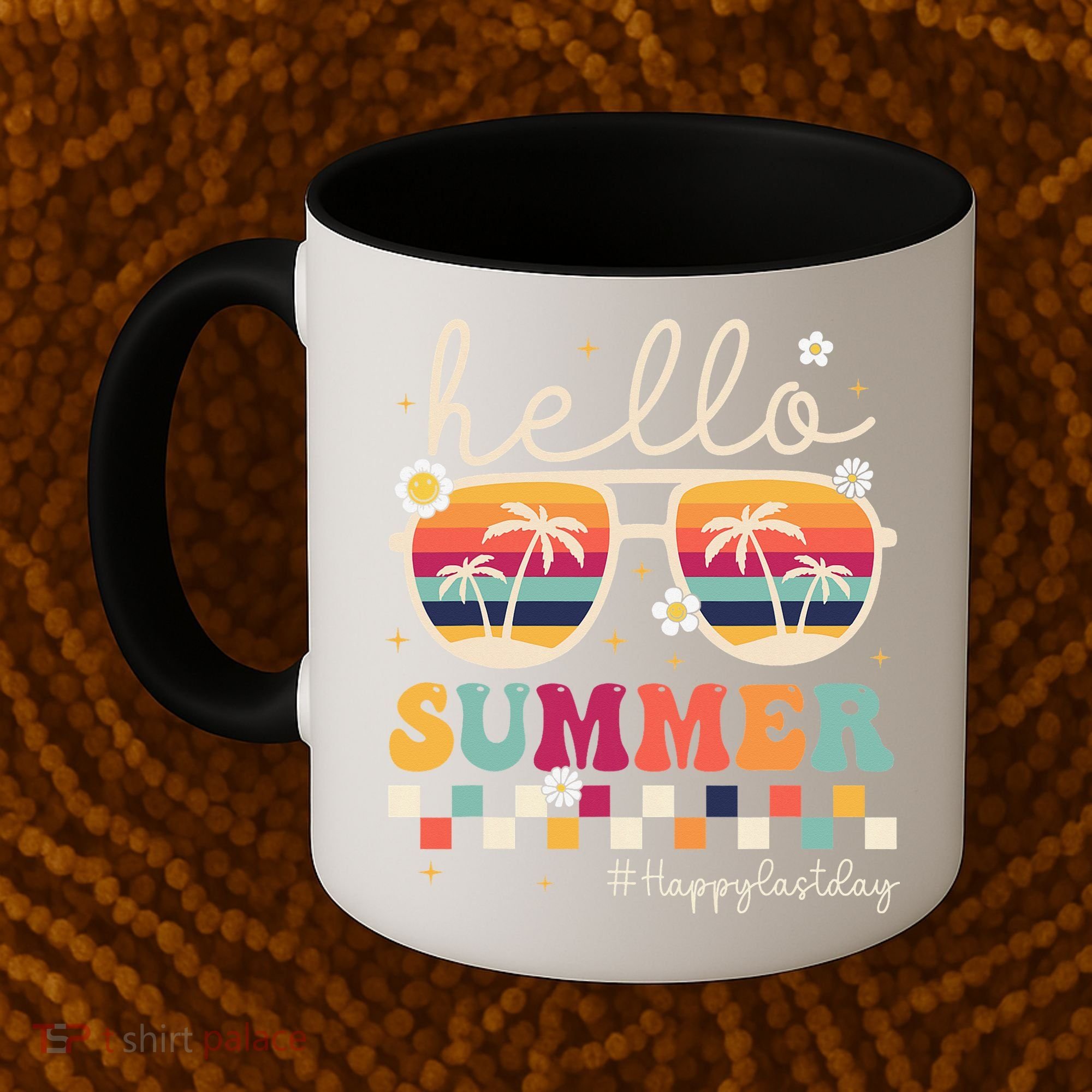 Retro Hello Summer Happy Last Day Of School Teacher Student Coffee Mug