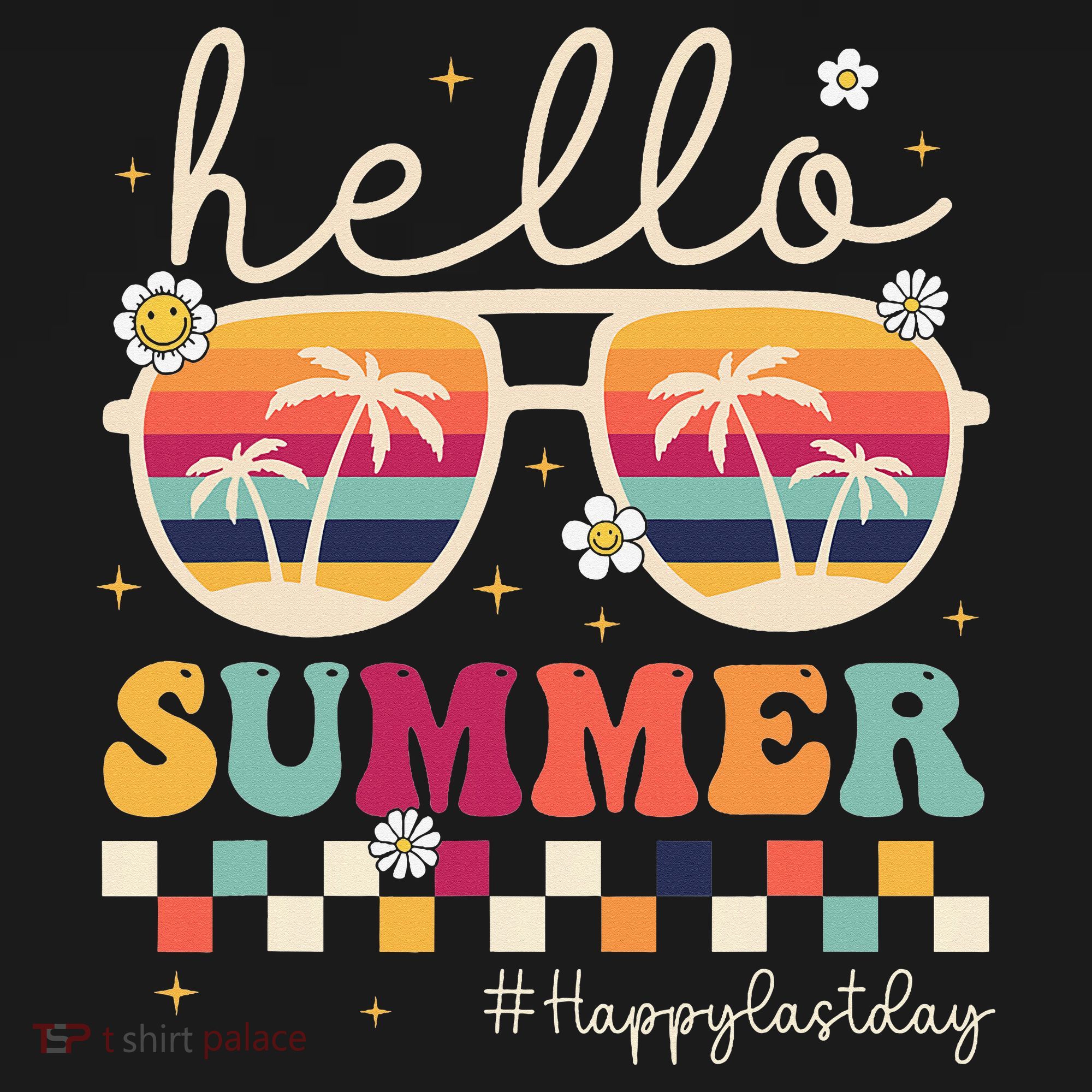 Retro Hello Summer Happy Last Day Of School Teacher Student Women's Tank Top