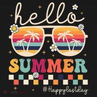 Retro Hello Summer Happy Last Day Of School Teacher Student Tank Top thumb 6