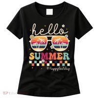 Retro Hello Summer Happy Last Day Of School Teacher Student Women's T-Shirt thumb 0