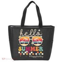 Retro Hello Summer Happy Last Day Of School Teacher Student Tote Bag thumb 0