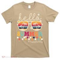 Retro Hello Summer Happy Last Day Of School Teacher Student T-Shirt thumb 0