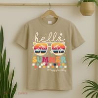 Retro Hello Summer Happy Last Day Of School Teacher Student T-Shirt thumb 2