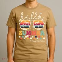 Retro Hello Summer Happy Last Day Of School Teacher Student T-Shirt thumb 3