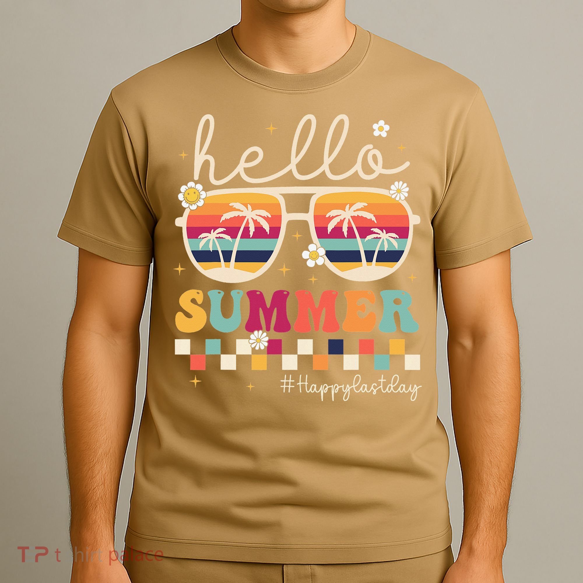 Retro Hello Summer Happy Last Day Of School Teacher Student T-Shirt