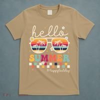 Retro Hello Summer Happy Last Day Of School Teacher Student T-Shirt thumb 5