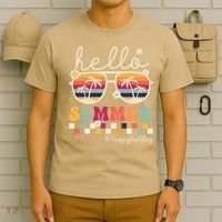 Retro Hello Summer Happy Last Day Of School Teacher Student T-Shirt thumb 6