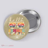 Retro Hello Summer Happy Last Day Of School Teacher Student Button thumb 0