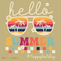 Retro Hello Summer Happy Last Day Of School Teacher Student Mousepad thumb 1