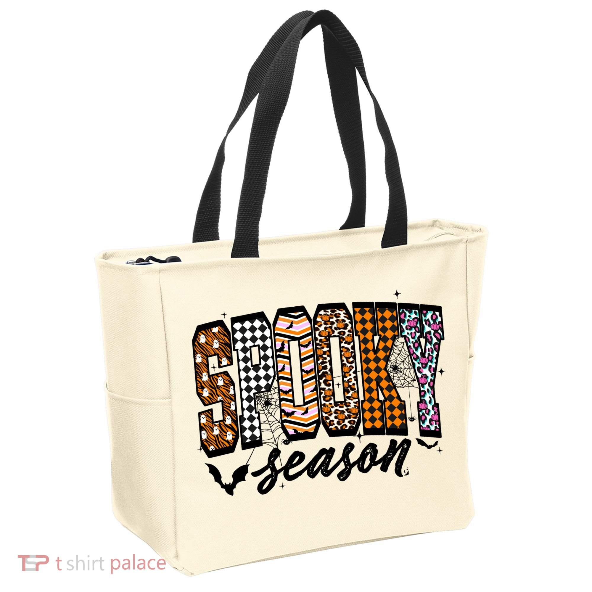 Retro Halloween Spooky Season Coquette Tote Bag