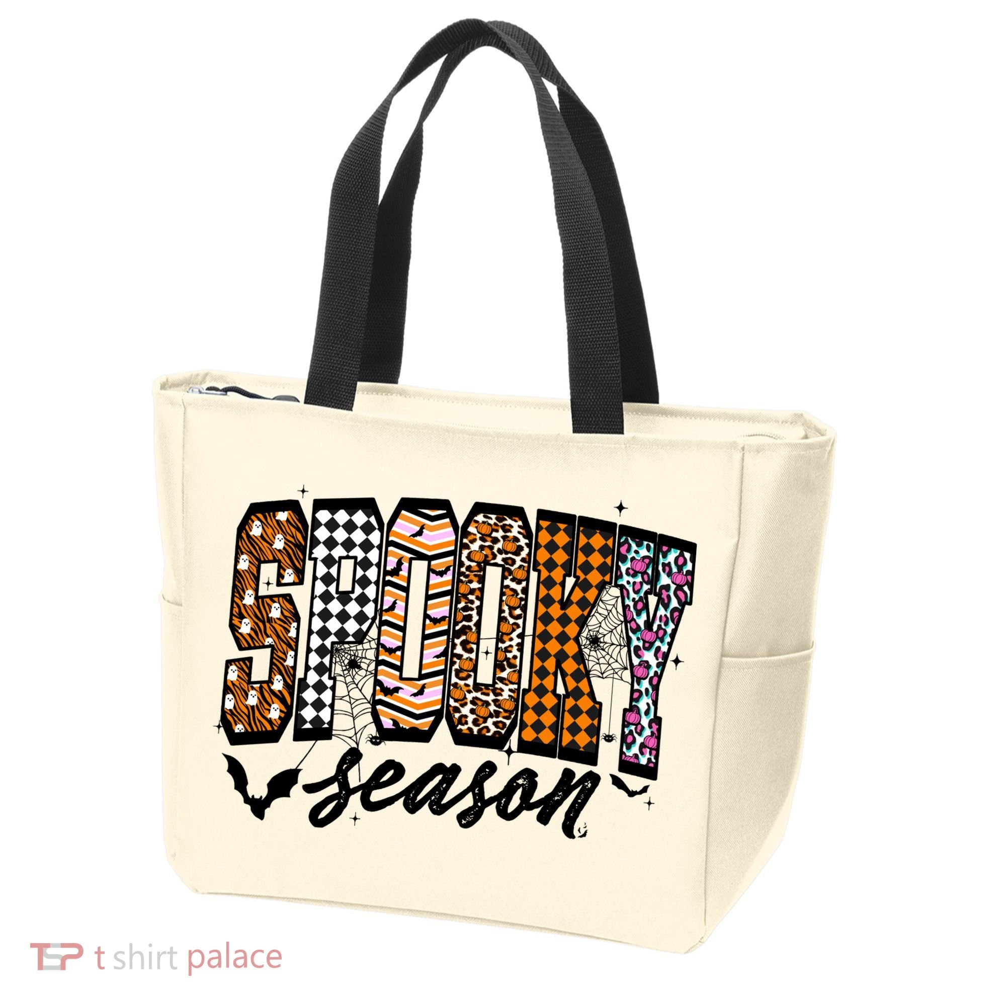 Retro Halloween Spooky Season Coquette Tote Bag