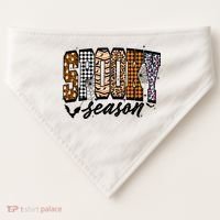 Retro Halloween Spooky Season Coquette USA-Made Doggie Bandana thumb 0