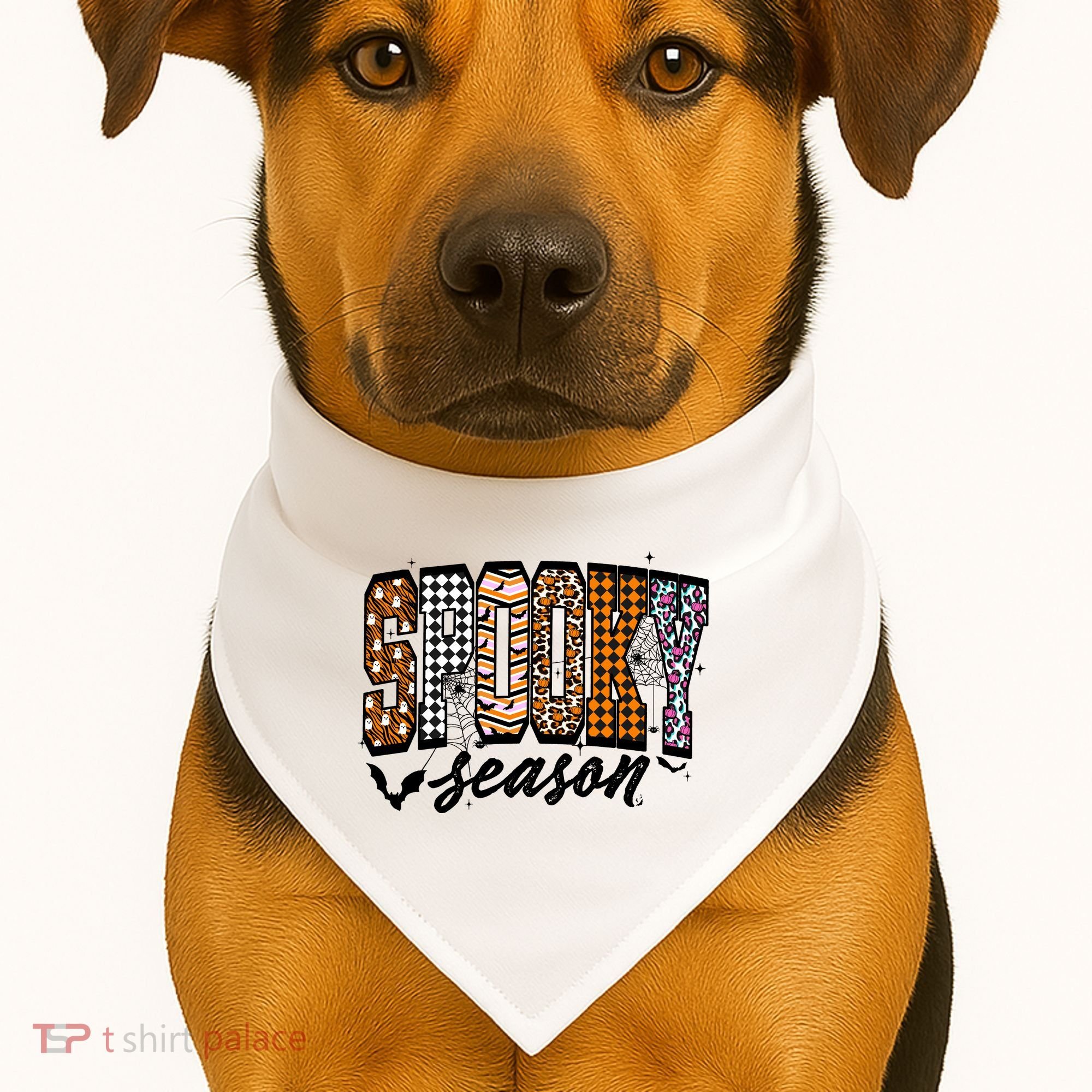 Retro Halloween Spooky Season Coquette USA-Made Doggie Bandana