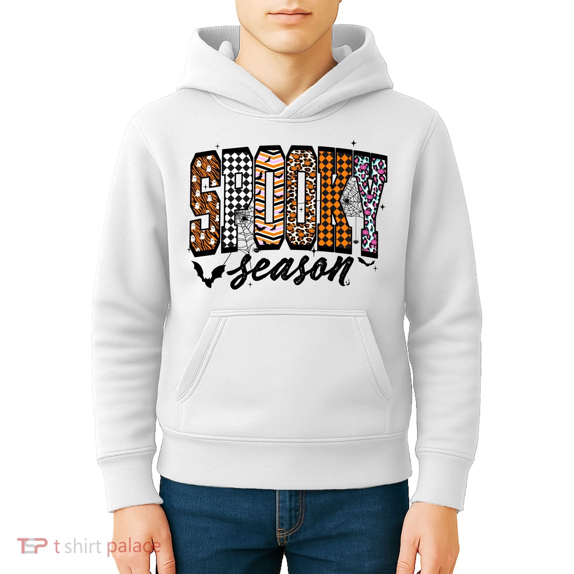 Retro Halloween Spooky Season Coquette Kids Hoodie