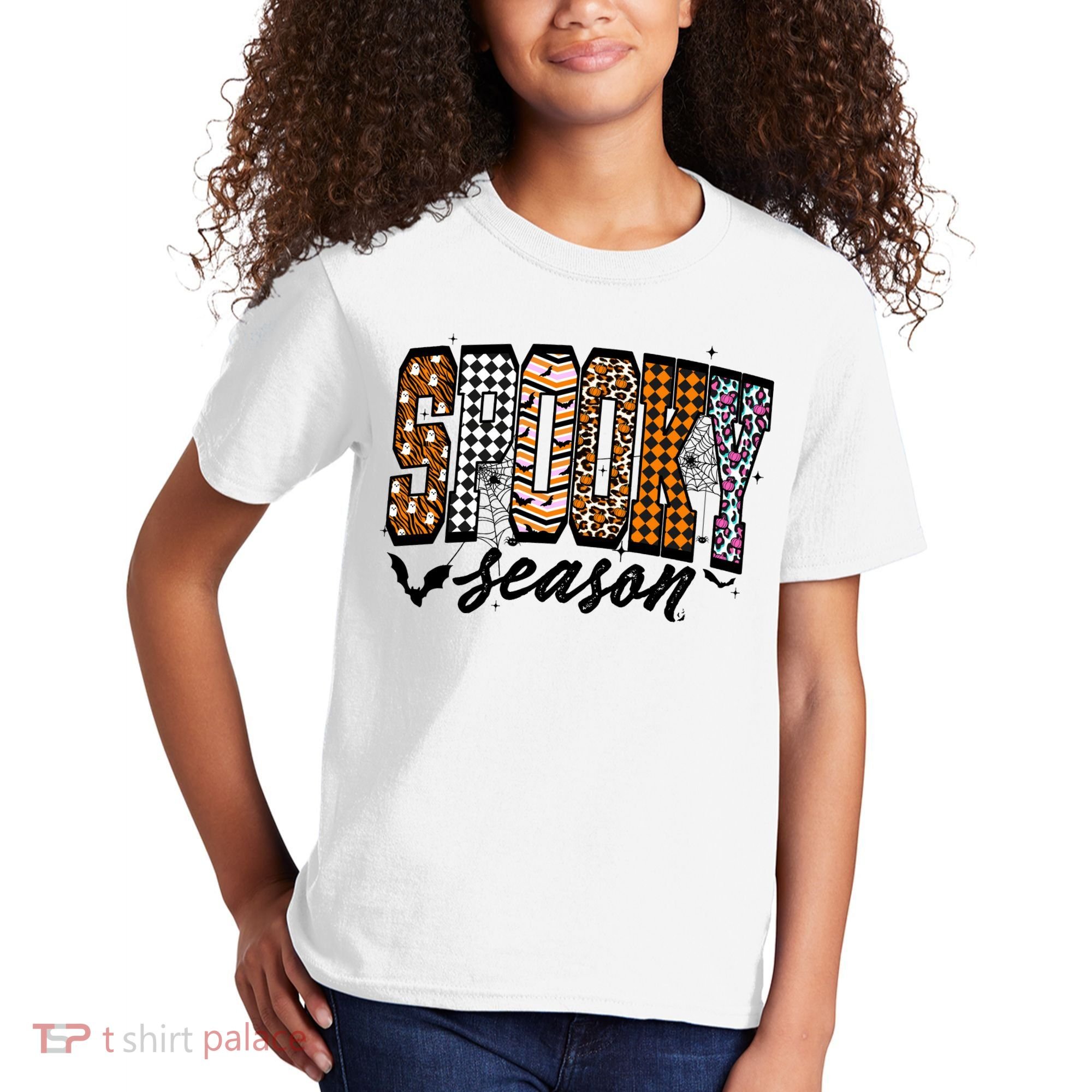 Retro Halloween Spooky Season Coquette Kids T-Shirt
