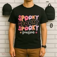 Retro Halloween Spooky Season Fall Season T-Shirt thumb 6