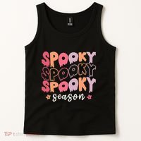 Retro Halloween Spooky Season Fall Season Tank Top thumb 2