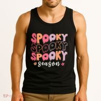 Retro Halloween Spooky Season Fall Season Tank Top thumb 3