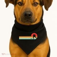 Retro Hockey Striped Logo USA-Made Doggie Bandana thumb 1
