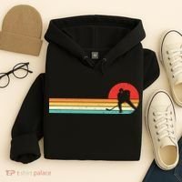 Retro Hockey Striped Logo Hoodie thumb 4