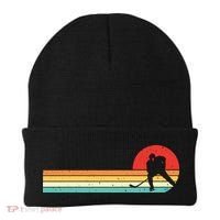 Retro Hockey Striped Logo Beanie thumb 0