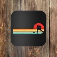 Retro Hockey Striped Logo Coaster thumb 0