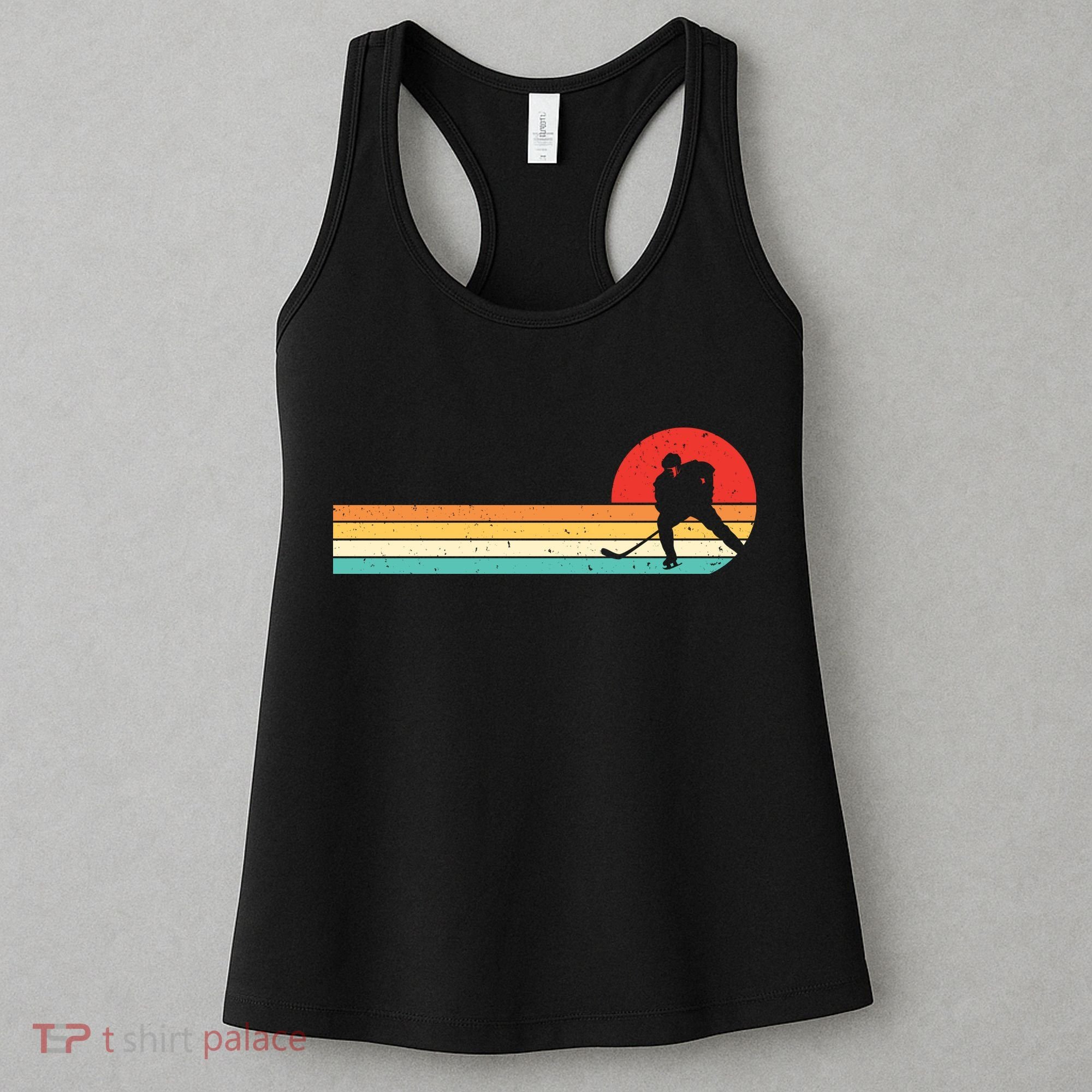 Retro Hockey Striped Logo Women's Tank Top