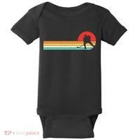 Retro Hockey Striped Logo Baby Bodysuit thumb 0