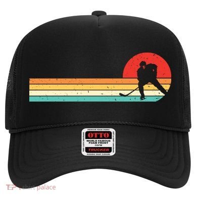 Retro Hockey Striped Logo Hat