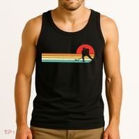 Retro Hockey Striped Logo Tank Top thumb 3