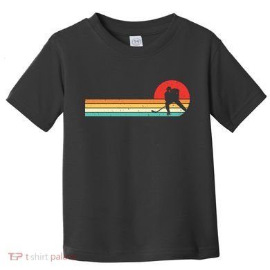 Retro Hockey Striped Logo Toddler T-Shirt