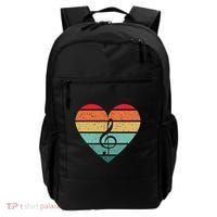 Retro Heart Sunset Note Music School Backpack thumb 0