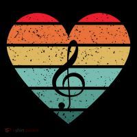 Retro Heart Sunset Note Music School Toddler Hoodie thumb 2