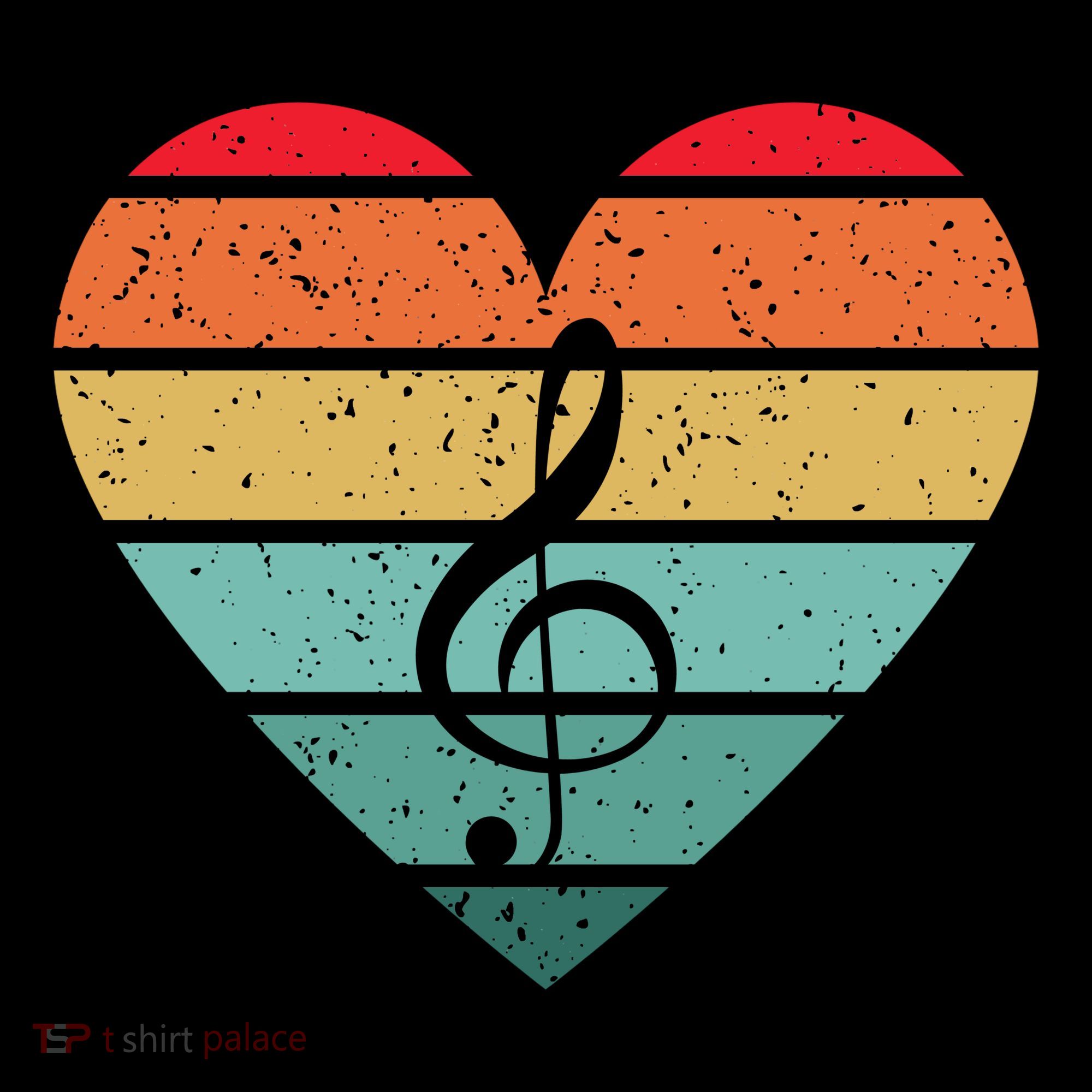 Retro Heart Sunset Note Music School Toddler Hoodie